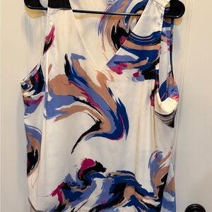 Abstract Print Sleeveless Top - XXL